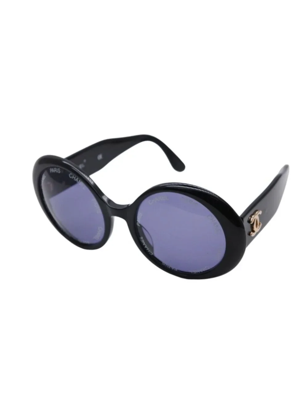 Chanel Paris Sunglasses Eyewear CC Logo Black Vintage